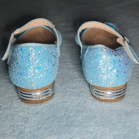 Girls blue glitter dress shoe - Picture 3 of 4